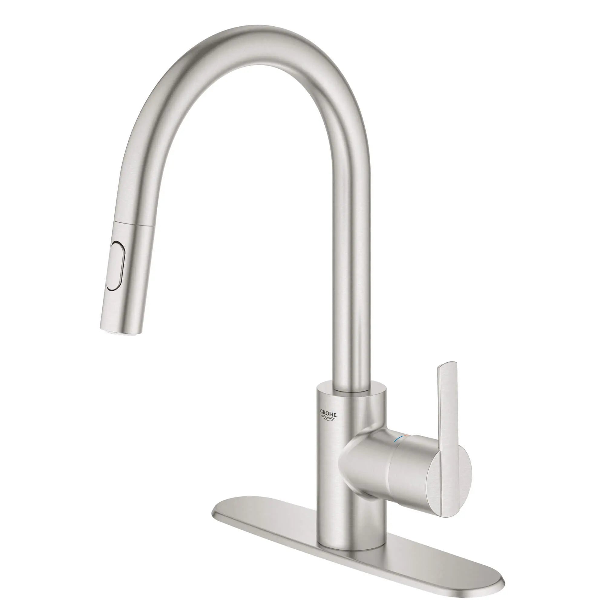 Feel kitchen pullout // SUPERSTEEL INFINITYFINISH // 14852_30126DC2-feel-single-handle-kitchen-faucet-supersteel-2_0_CDNwebp.webp