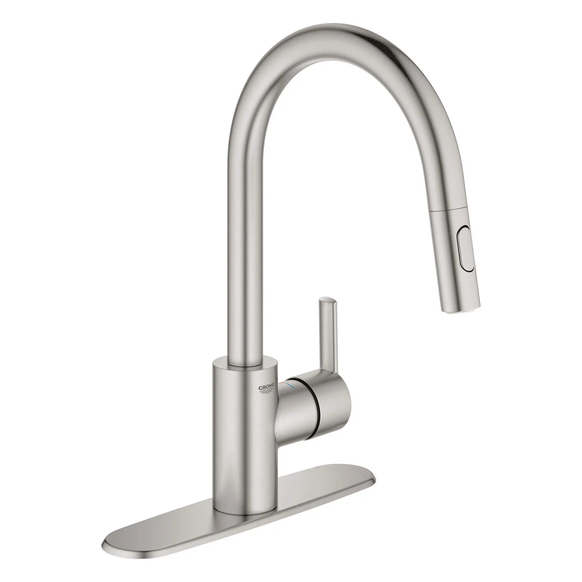 Feel kitchen pullout // SUPERSTEEL INFINITYFINISH // 14853_30126DC2-feel-single-handle-kitchen-faucet-supersteel_0_CDNwebp.webp