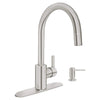 [30126DC0] Single-Handle Pull Down Kitchen Faucet Dual Spray 1.75 GPM - GROHE StarLight Chrome