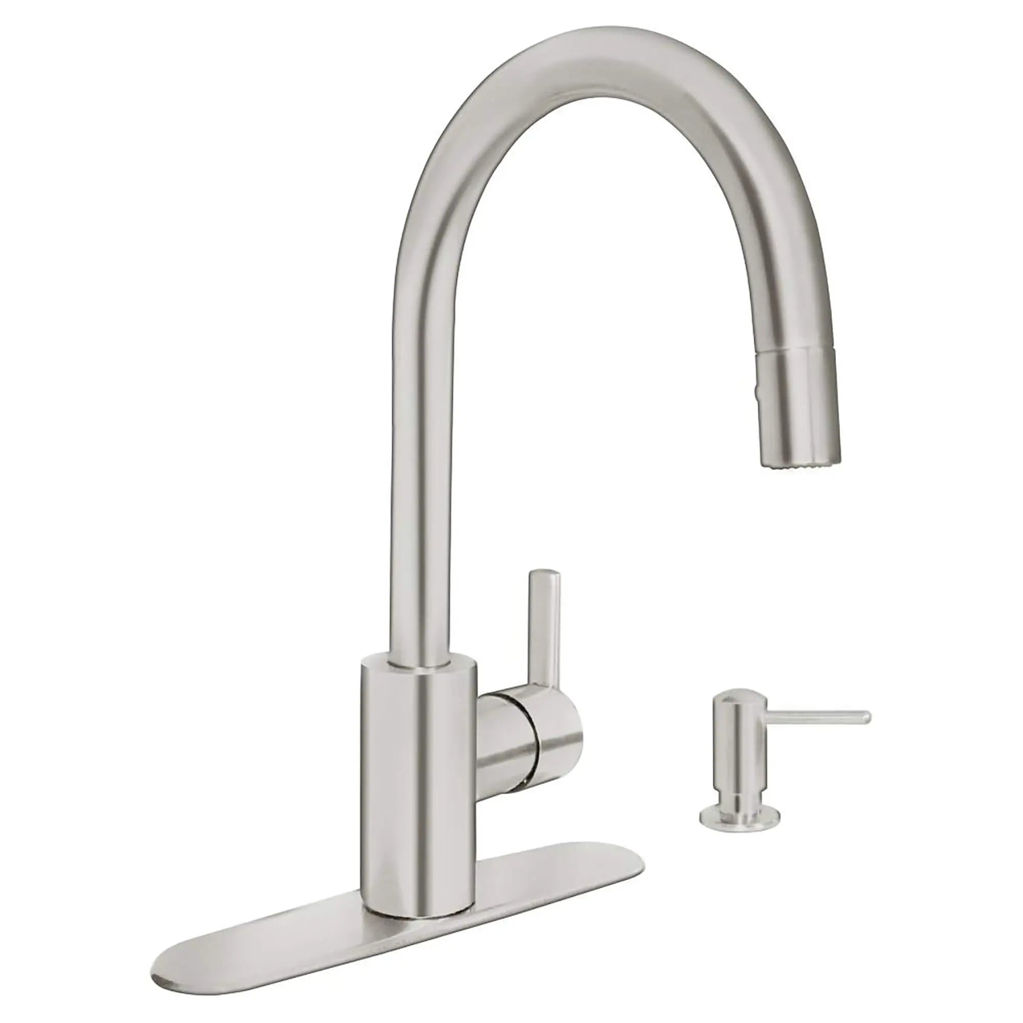 Single-Handle Pull Down Kitchen Faucet Dual Spray 1.75 GPM // SUPERSTEEL INFINITYFINISH // 14859_30126DC0-Feel-Single-Handle_Kitchen_Faucet_0_CDNwebp.webp