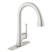 [30210DC1] Single-Handle Pull Down Kitchen Faucet Dual Spray 1.75 GPM - GROHE StarLight Chrome