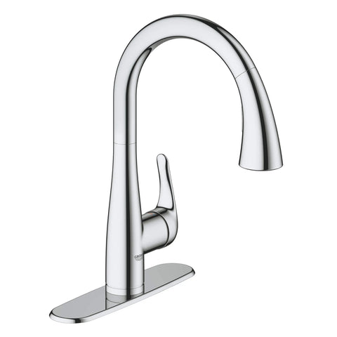 Robinet de cuisine rétractable à poignée simple et double jet 6,6 L/min (1,75 gpm) - Chrome StarLight GROHE