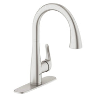 [30211DC1] Single-Handle Pull Down Kitchen Faucet Dual Spray 1.75 GPM (6.6 L/min) - GROHE StarLight Chrome
