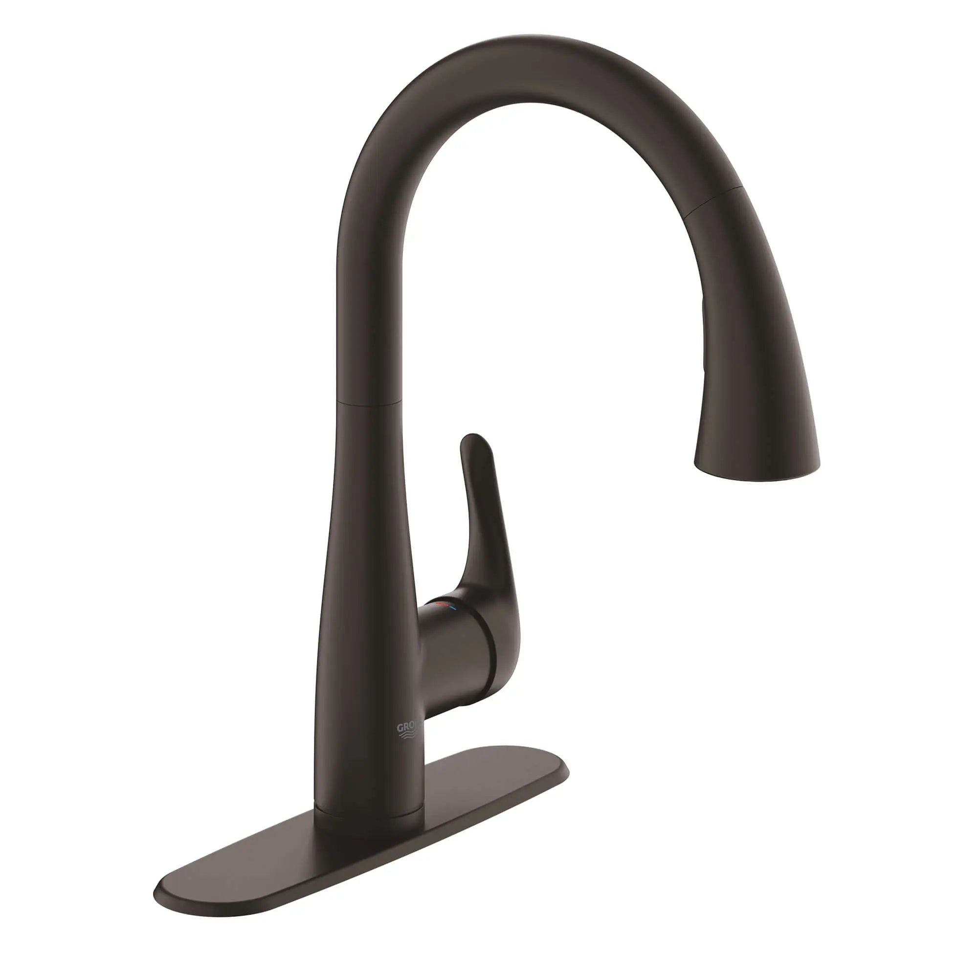 Robinet de cuisine rétractable à poignée simple et double jet 6,6 L/min (1,75 gpm) // ANTIQUE BRONZE // 14882_30211zc1-elberon-single-handle-kitchen-faucet-antique-bronze_0_CDNwebp.webp