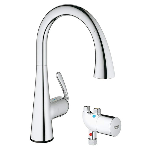 Ladylux³ Touch Évier B.Haut Dou.Ex. Us - Chrome StarLight GROHE