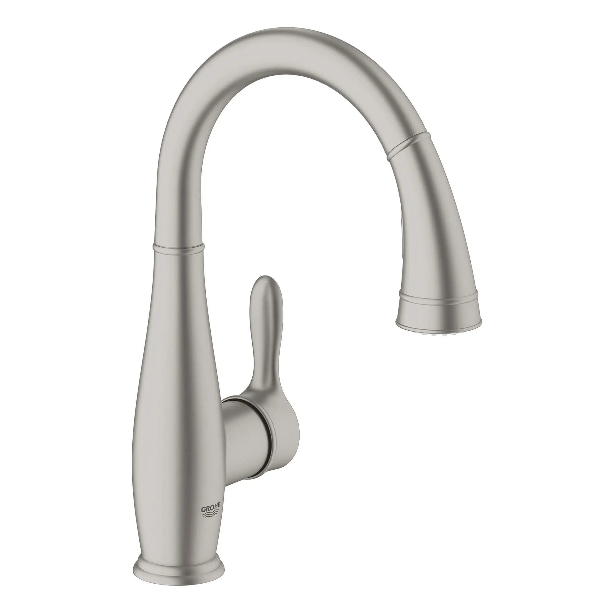 Parkfield Robinet à douchette rétractable double jet pour évier secondaire // SUPERACIER INFINITYFINISH // 14914_30296dc1-parkfield-single-handle-kitchen-faucet-supersteel-infinityfinish_0_CDNwebp.webp