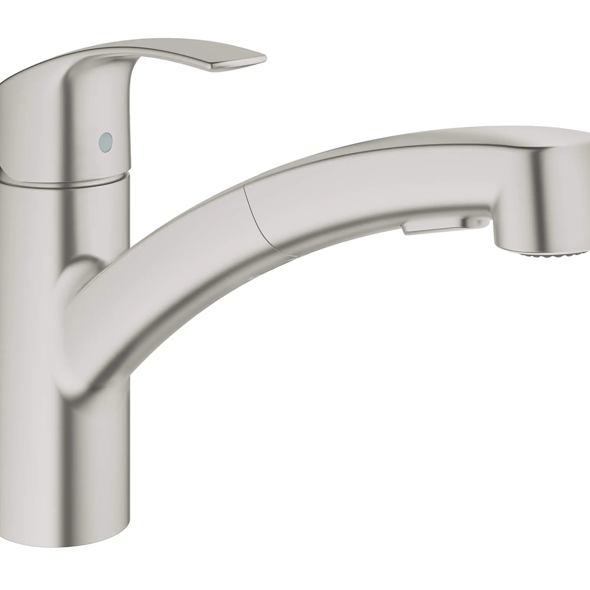 Eurosmart Robinet de cuisine rétractable à poignée simple et double jet 6,6 L/min (1,75 gpm) // SUPERACIER INFINITYFINISH // 14922_30306dc0-eurosmart-single-handle-kitchen-faucet-supersteel-infinityfinish_0_CDNwebp.webp