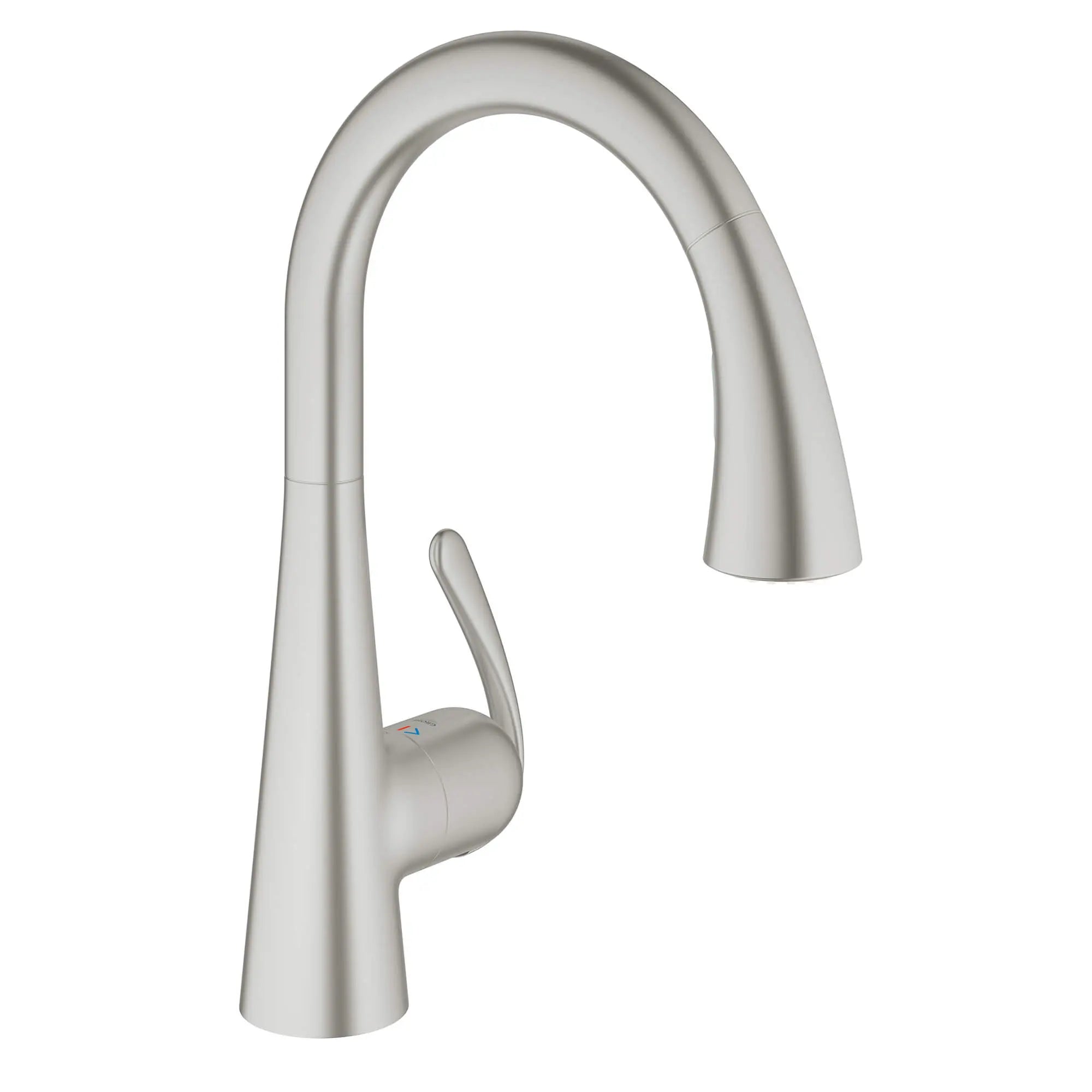 LadyLux³ Café Robinet à douchette rétractable double jet pour évier principal avec commande au pied // SUPERACIER INFINITYFINISH // 14926_30313dc0-ladylux-foot-control-single-handle-kitchen-faucet-supersteel-infinityfinish_0_CDNwebp.webp