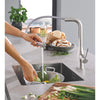 [30271DC0] Essence Single-Handle Pull-Out Kitchen Faucet Dual Spray 1.75 GPM (6.6 L/min) - GROHE StarLight Chrome