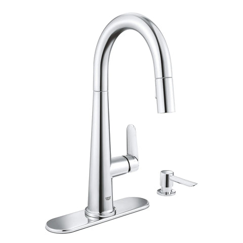 Robinet de cuisine rétractable vers le bas Valetto - Chrome StarLight GROHE