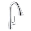 [30368002] GROHE Zedra Single-Handle Pull Down Triple Spray Bar Faucet 1.75 GPM (6.6 L/min) - GROHE StarLight Chrome