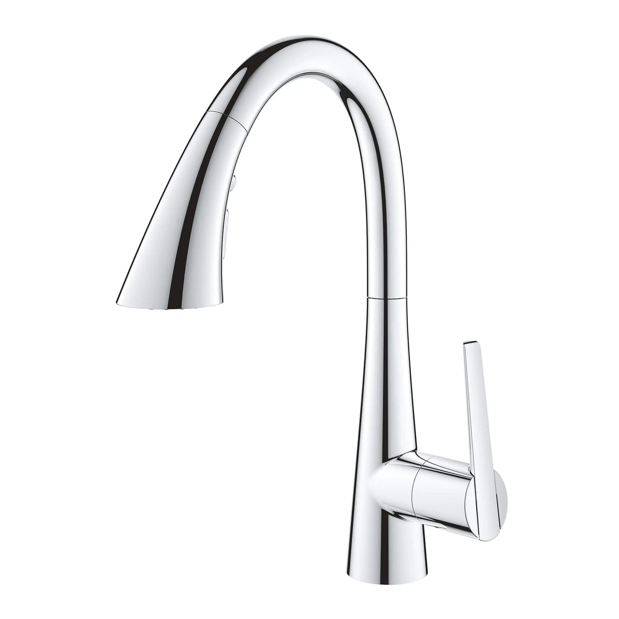 Robinet de bar rétractable à poignée simple et triple jet 6,6 L/min (1,75 gpm) // CHROME STARLIGHT GROHE // 14948_30368002-ladylux-single-handle-kitchen-faucet-starlight-chrome-4_0_CDNwebp.webp