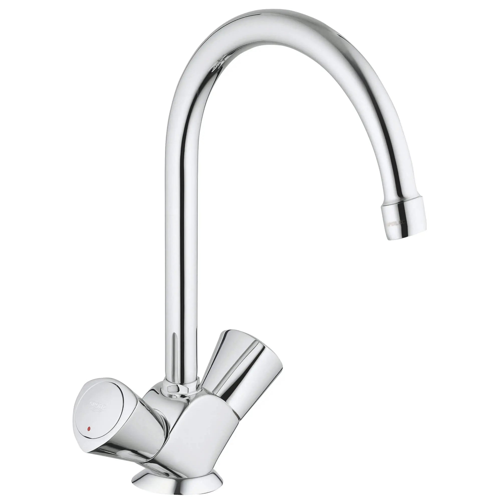 Robinetterie d'évier monotrou // CHROME STARLIGHT GROHE // 14983_31074001-classic-ii-single-hole-kitchen-faucet-starlight-chrome_0_CDNwebp.webp