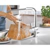[30300000] Minta Single-Handle Pull-Out Kitchen Faucet Dual Spray 1.75 GPM (6.6 L/min) - GROHE StarLight Chrome