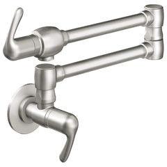[31075SD0] 2-Handle Wall Mount Pot Filler - Stainless Steel