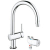 [31392000] Single-Handle Pull Down Kitchen Faucet Dual Spray 1.75 GPM  with Touch Technology - GROHE StarLight Chrome