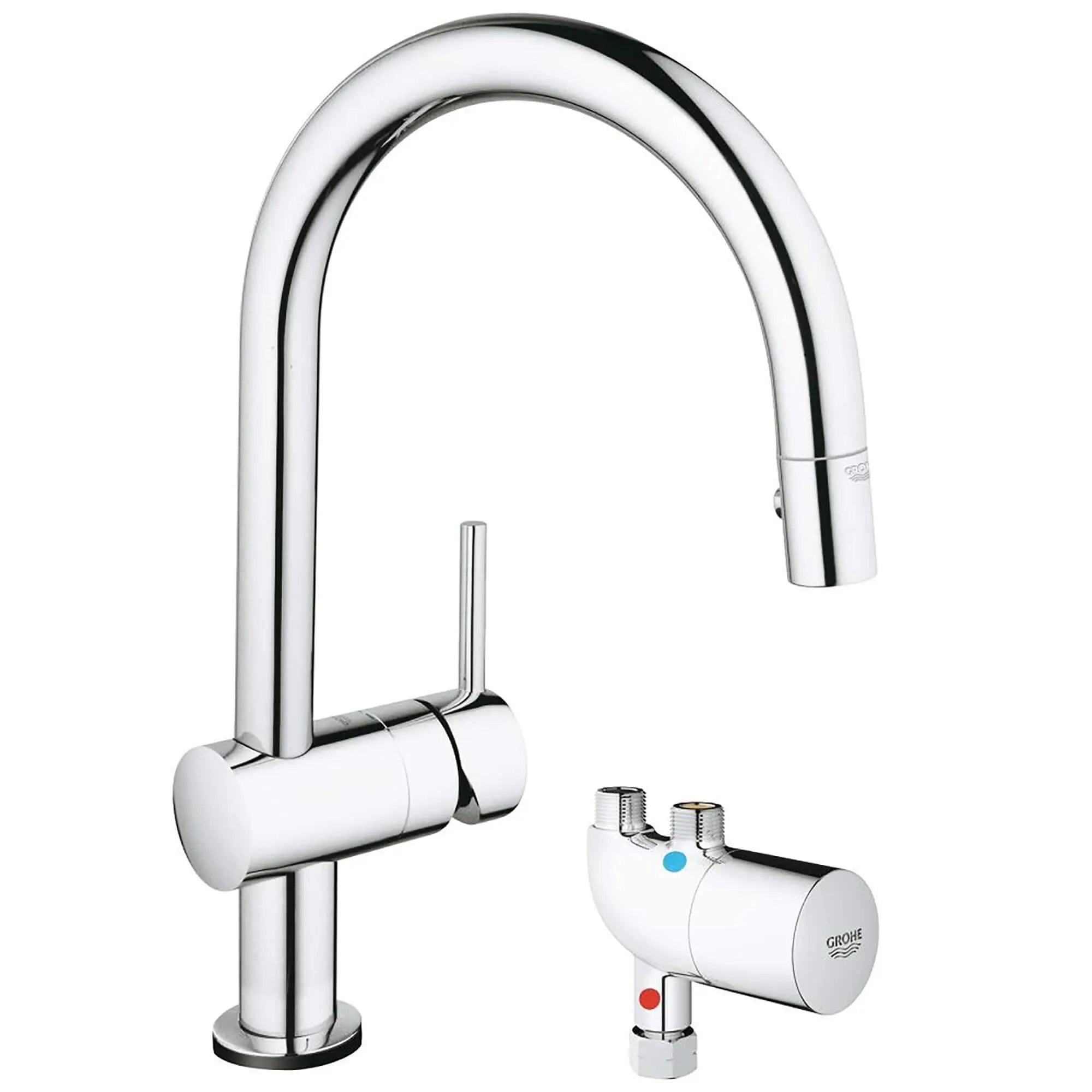 Robinet tactile à douchette rétractable // CHROME STARLIGHT GROHE // 15037_31392000-Minta_Touch-Pull-Down_Kitchen_Faucet_with_Touch_Technology_0_CDNwebp.webp
