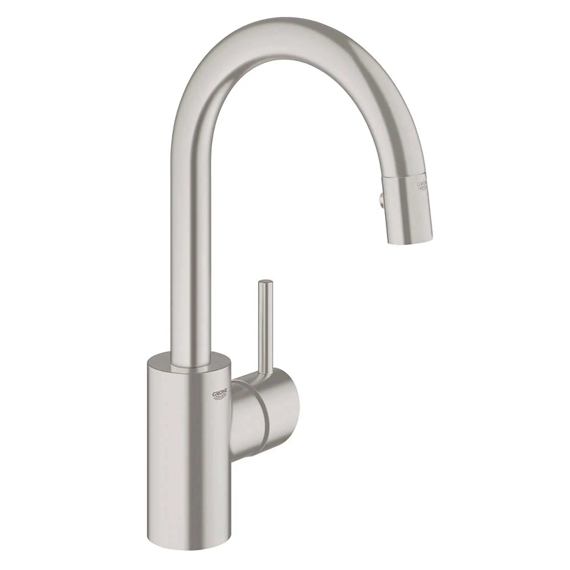 Robinet à douchette rétractable double jet pour évier secondaire // SUPERACIER INFINITYFINISH // 15044_31479DC0-Concetto-Single-Handle_Kitchen_Faucet_0_CDNwebp.webp