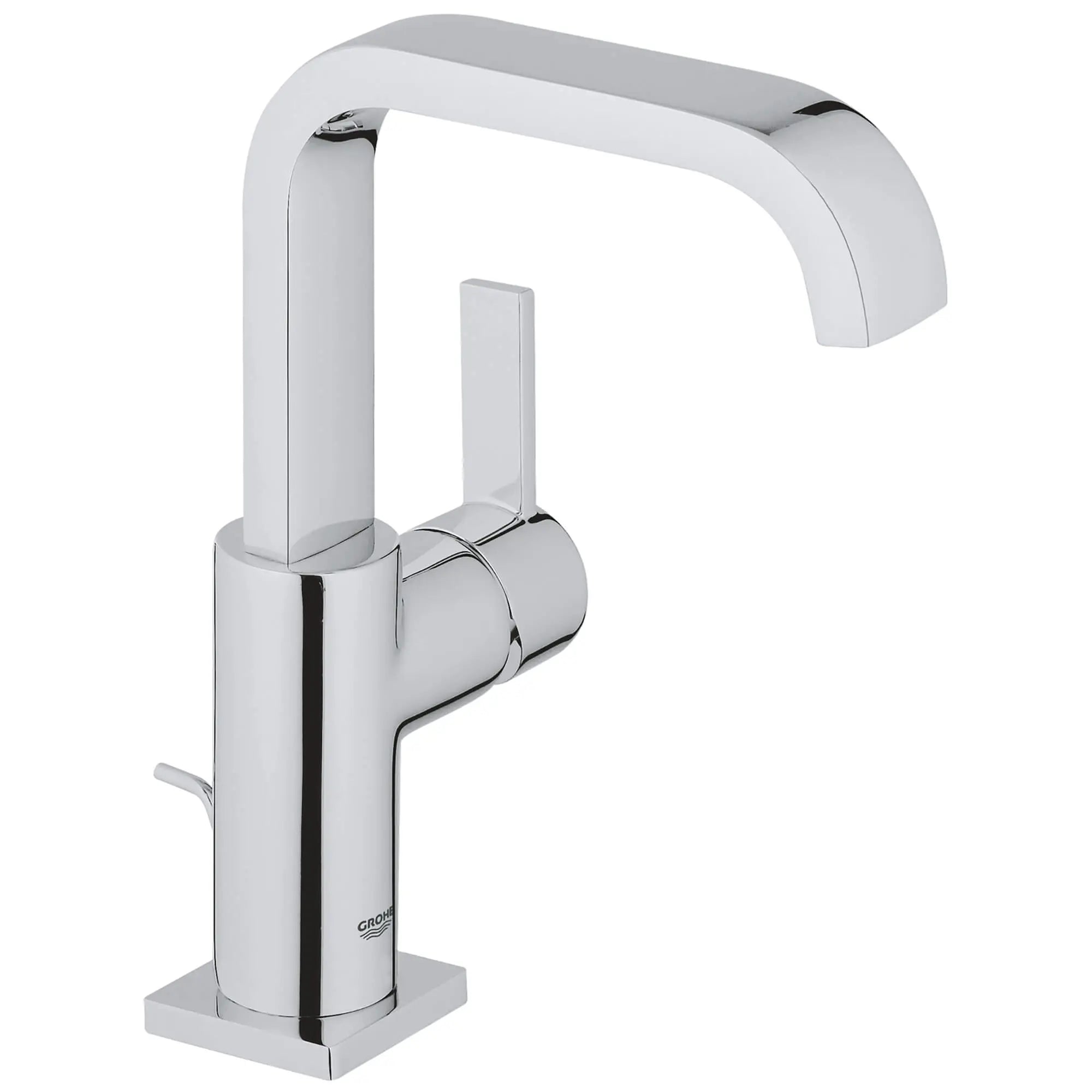 Robinet de salle de bain à poignée unique de grande taille // CHROME STARLIGHT GROHE // 15073_32128000-allure-single-handle-bathroom-faucet-l-size-starlight-chrome_0_CDNwebp.webp