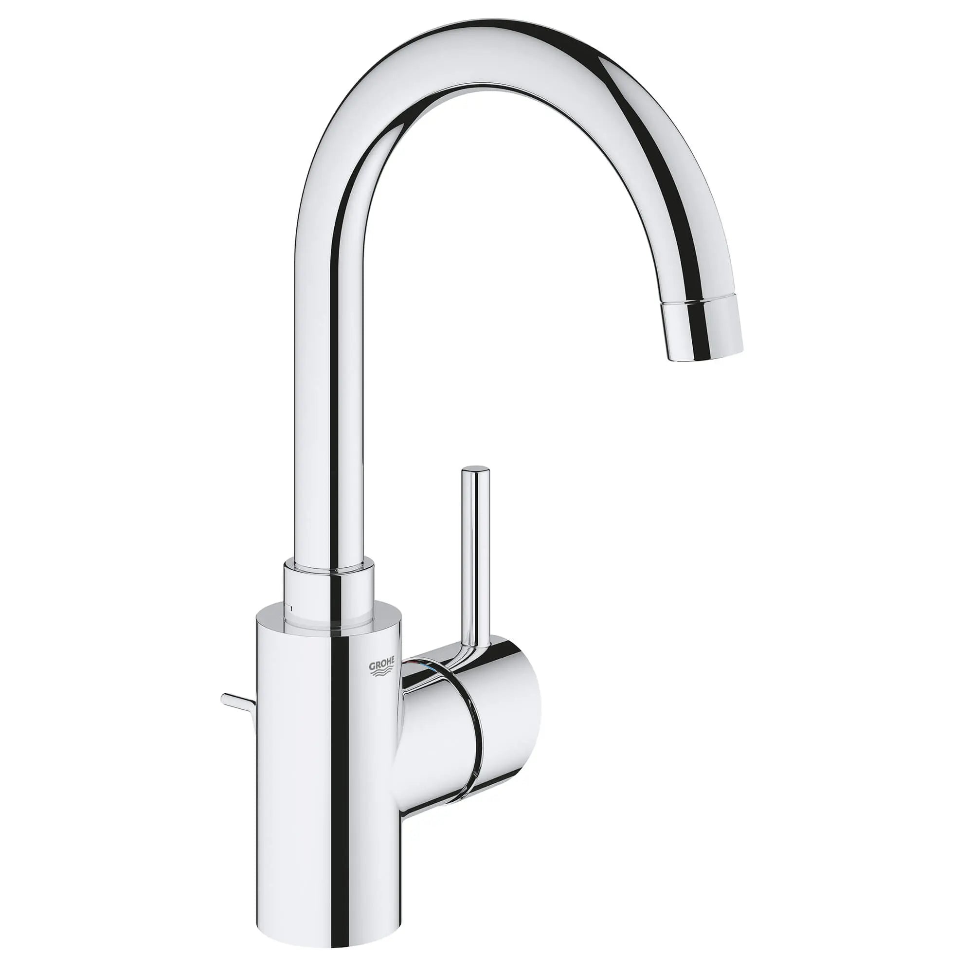 Grand robinet monotrou à poignée simple pour salle de bain 4,5 l/min (1,2 gpm) // CHROME STARLIGHT GROHE // 15077_32138002-concetto-single-handle-bathroom-faucet-l-size-starlight-chrome_0_CDNwebp.webp