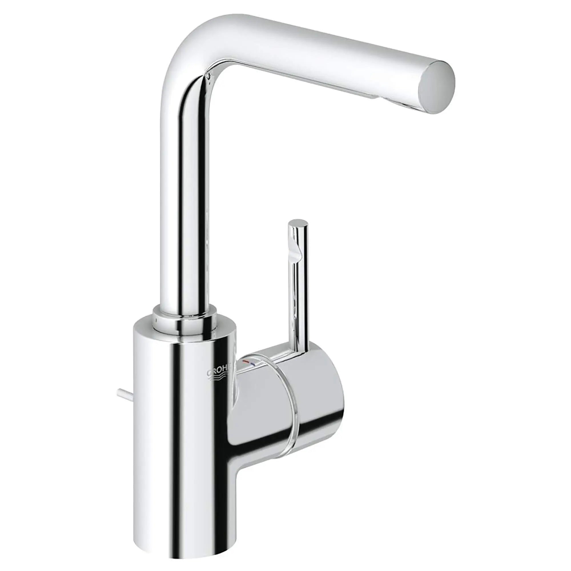 Robinet de salle de bain à poignée unique de grande taille // CHROME STARLIGHT GROHE // 15081_32137000-Essence-Single-Handle_Bathroom_Faucet_L-size_0_CDNwebp.webp