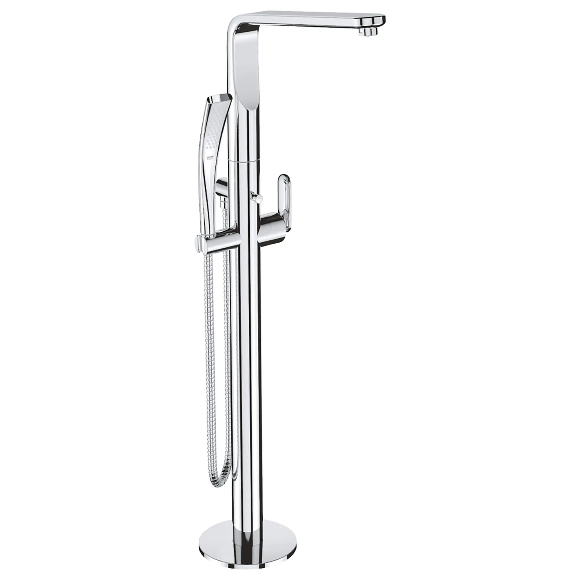 Robinet de baignoire à poignée unique // CHROME STARLIGHT GROHE // 15112_32222001-Veris-Floor_Standing_Tub_Filler_0_CDNwebp.webp