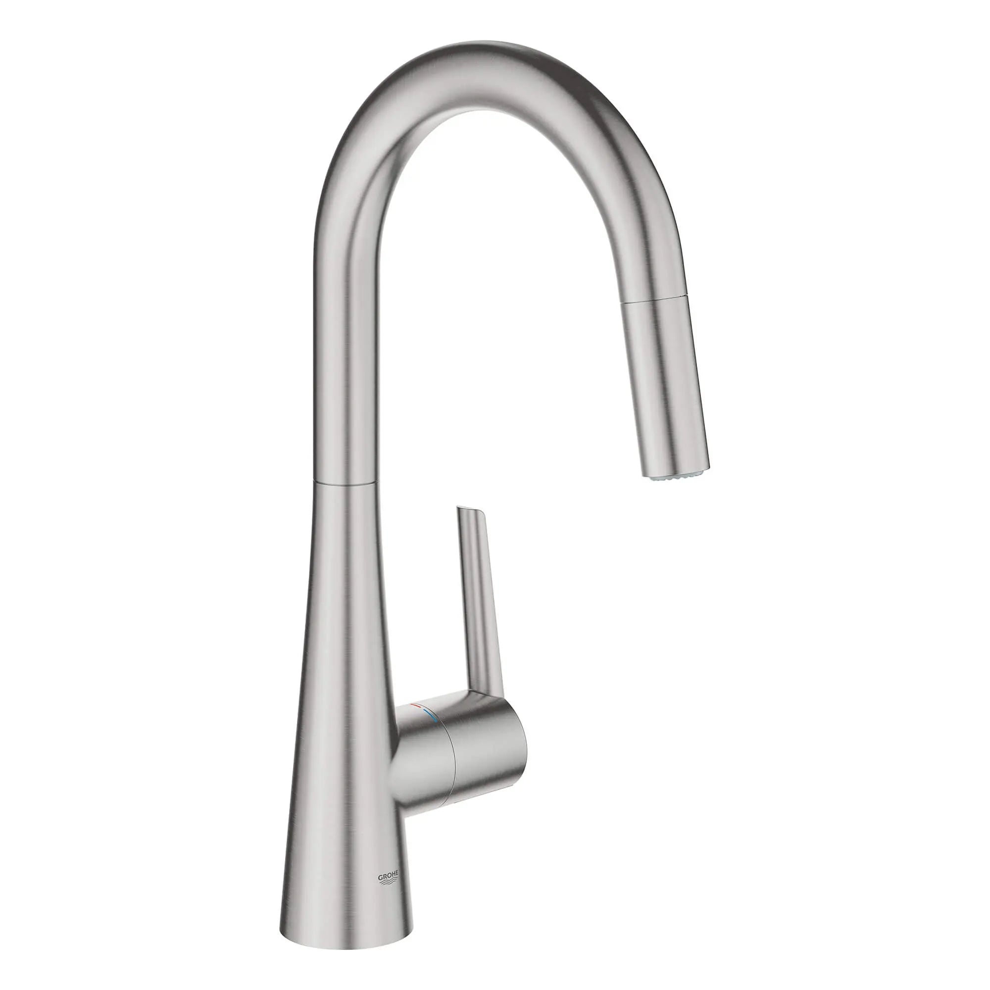 Robinet de cusine rétractable à poignée simple et double jet 6,6 L/min (1,75 gpm) // SUPERACIER INFINITYFINISH // 15124_32226dc3-ladylux-single-handle-kitchen-faucet-supersteel-infinityfinish_0_CDNwebp.webp