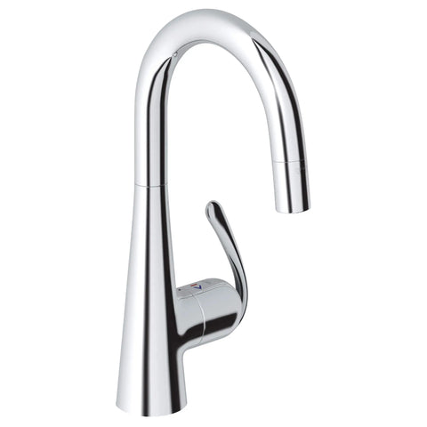 GROHE Zedra Pro Robinet à douchette rétractable double jet pour évier secondaire - Chrome StarLight GROHE