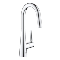 [32283003] GROHE Zedra Single-Handle Pull Down Dual Spray Prep Faucet 1.75 GPM (6.6 L/min) - GROHE StarLight Chrome