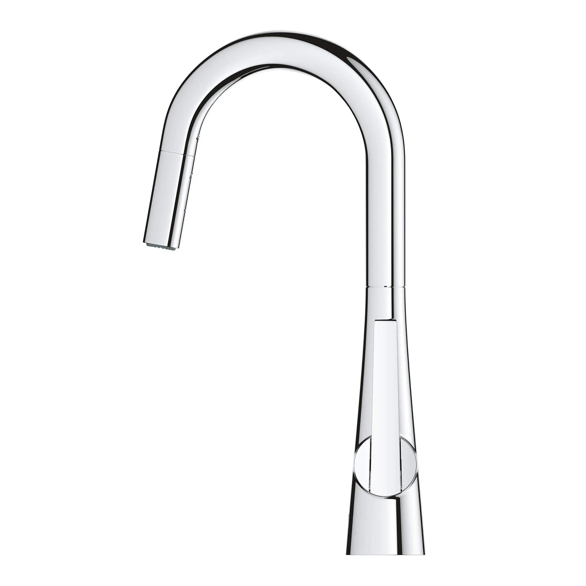 Robinet pour évier d'appoint, à poignée simple, tête de pulvérisation coulissante, à jet double 6,6 L/min (1,75 gpm) // CHROME STARLIGHT GROHE // 15135_32283003-ladylux-single-handle-kitchen-faucet-starlight-chrome-3_0_CDNwebp.webp