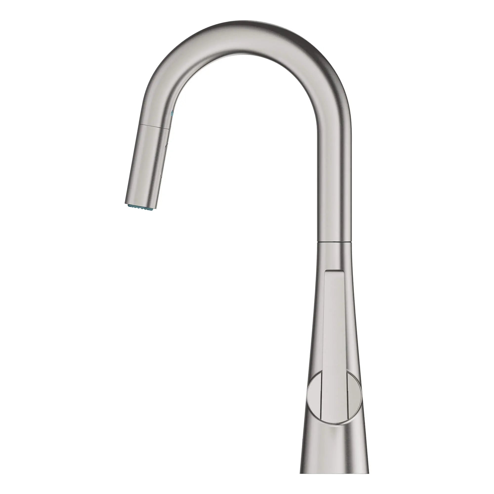 Robinet pour évier d'appoint, à poignée simple, tête de pulvérisation coulissante, à jet double 6,6 L/min (1,75 gpm) // SUPERACIER INFINITYFINISH // 15142_32283dc3-ladylux-single-handle-kitchen-faucet-supersteel-infinityfinish-4_0_CDNwebp.webp