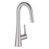 [32283DC3] GROHE Zedra Single-Handle Pull Down Dual Spray Prep Faucet 1.75 GPM (6.6 L/min) - GROHE StarLight Chrome