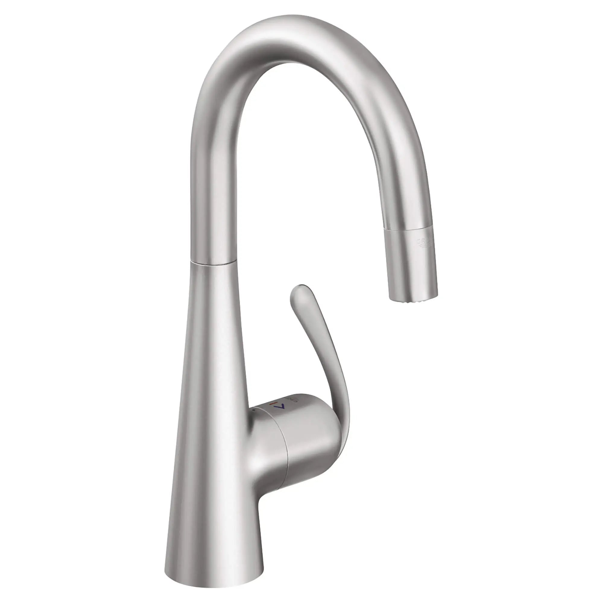 GROHE Zedra Pro Robinet à douchette rétractable double jet pour évier secondaire // INOX // 15145_32283sd0-ladylux3-pro-single-handle-kitchen-faucet-grohe-realsteel_0_CDNwebp.webp