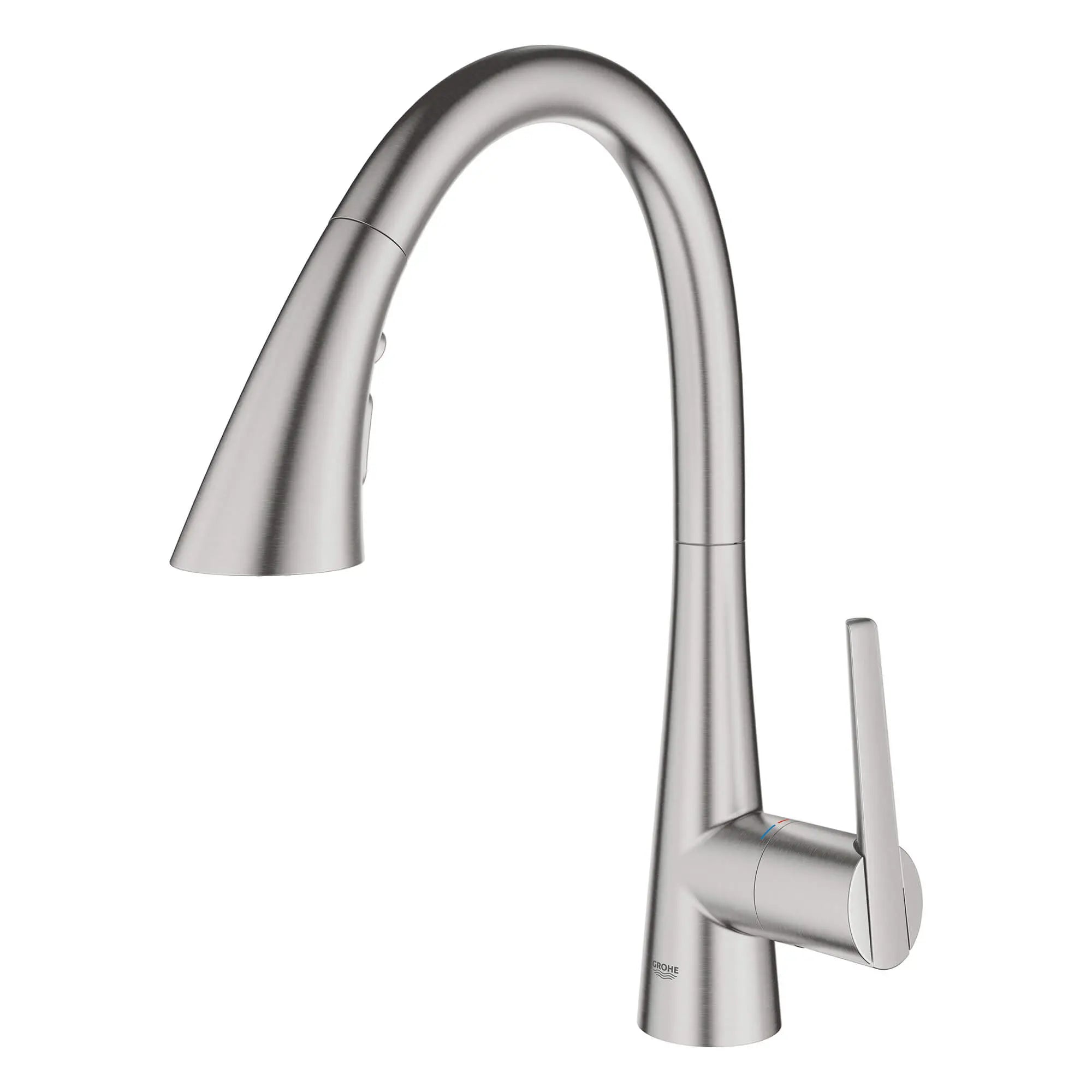 Robinet de cusine rétractable à poignée simple et triple jet 6,6 L/min (1,75 gpm)  // SUPERACIER INFINITYFINISH // 15160_32298dc3-ladylux3-single-handle-kitchen-faucet-supersteel-infinityfinish_0_CDNwebp.webp
