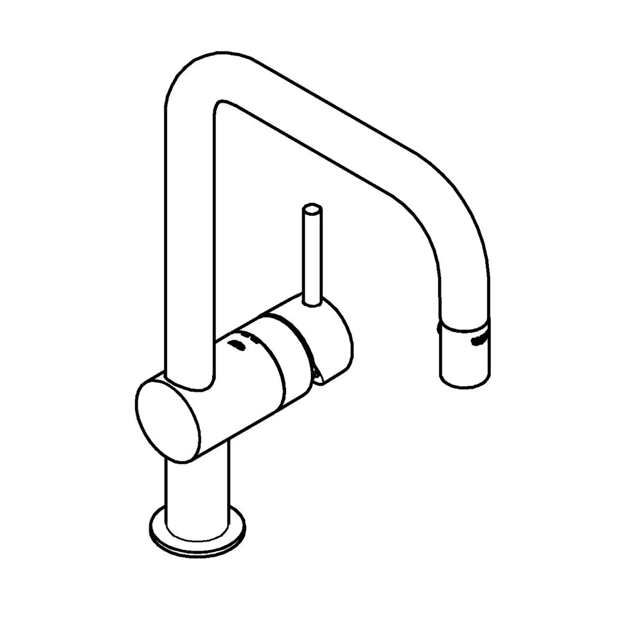 Mitigeur Monocommande Evier // CHROME STARLIGHT GROHE // 15173_3231900E-Minta-Single-Handle_Kitchen_Faucet_0_CDNwebp.webp