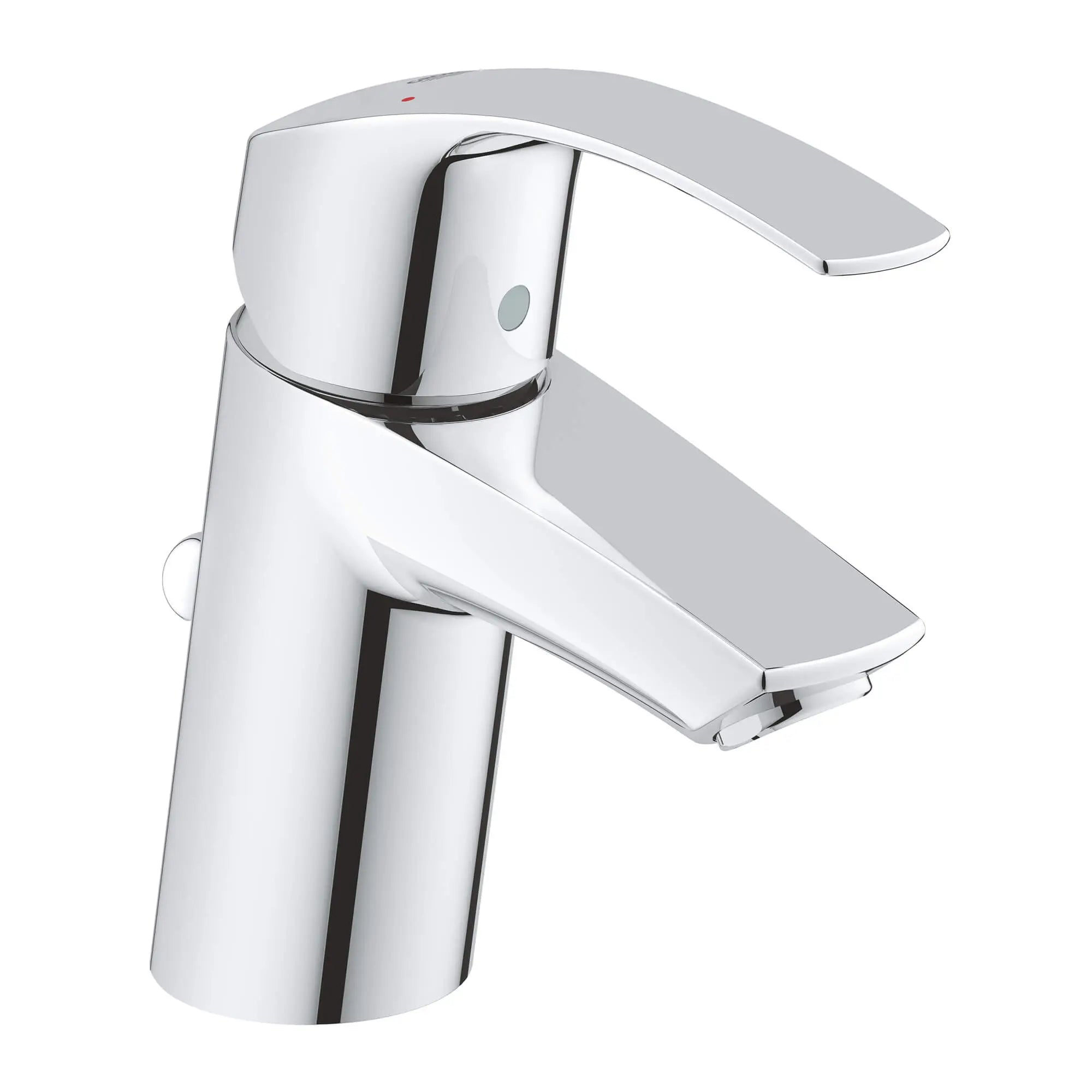 Eurosmart Robinet monotrou pour salle de bain, à poignée simple, taille P, 4,5 L/min (1,2 gpm) // CHROME STARLIGHT GROHE // 15195_3264200a-eurosmart-single-handle-bathroom-faucet-s-size-starlight-chrome_0_CDNwebp.webp