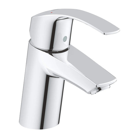 Eurosmart Robinet monotrou pour salle de bain, à poignée simple, taille P, 4,5 L/min (1,2 gpm), sans drain - Chrome StarLight GROHE