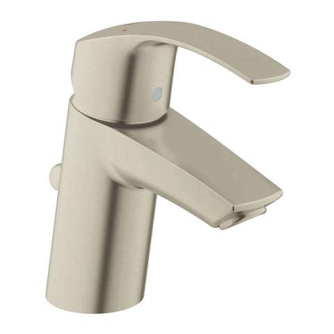 Eurosmart Robinet monotrou pour salle de bain, à poignée simple, taille P, 4,5 L/min (1,2 gpm) - Nickel brossé InfinityFinish