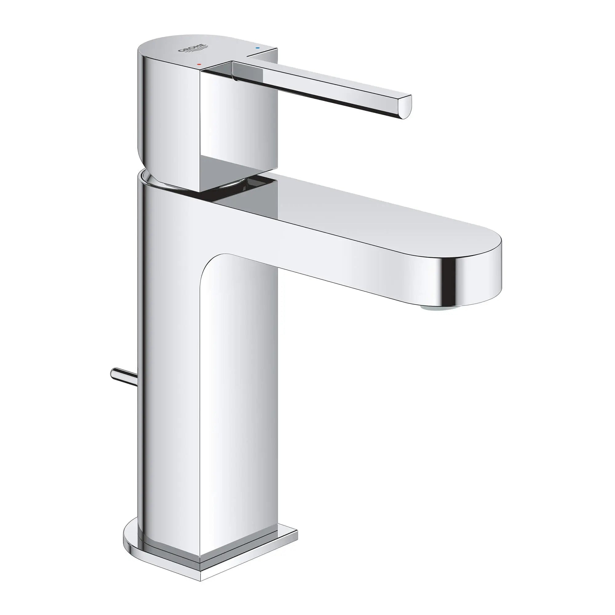 Plus Robinet monotrou pour salle de bain, à poignée simple, taille P, 4,5 L/min (1,2 gpm) // CHROME STARLIGHT GROHE // 15255_33170003-grohe-plus-single-handle-bathroom-faucet-s-size-starlight-chrome_0_CDNwebp.webp