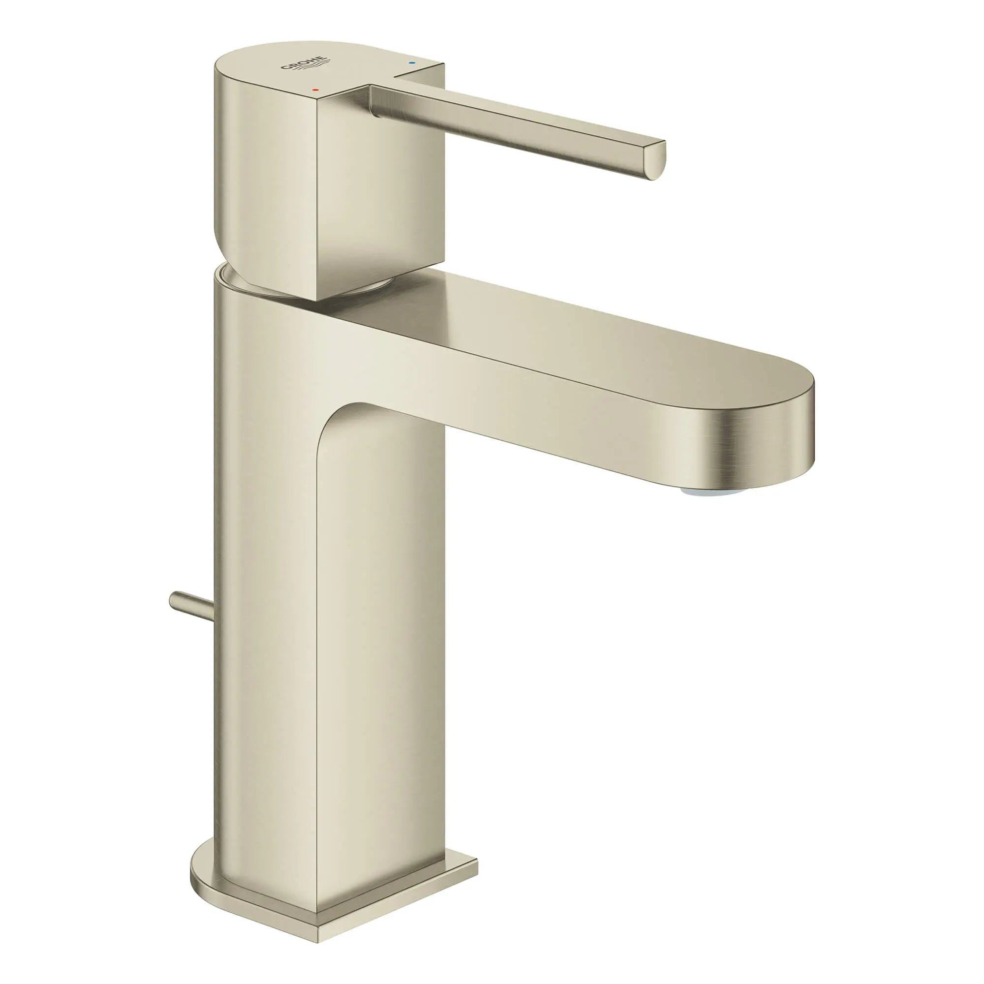 Plus Robinet monotrou pour salle de bain, à poignée simple, taille P, 4,5 L/min (1,2 gpm) // NICKEL BROSSÉ INFINITYFINISH // 15256_33170en3-grohe-plus-single-handle-bathroom-faucet-s-size-brushed-nickel-infinityfinish_0_CDNwebp.webp