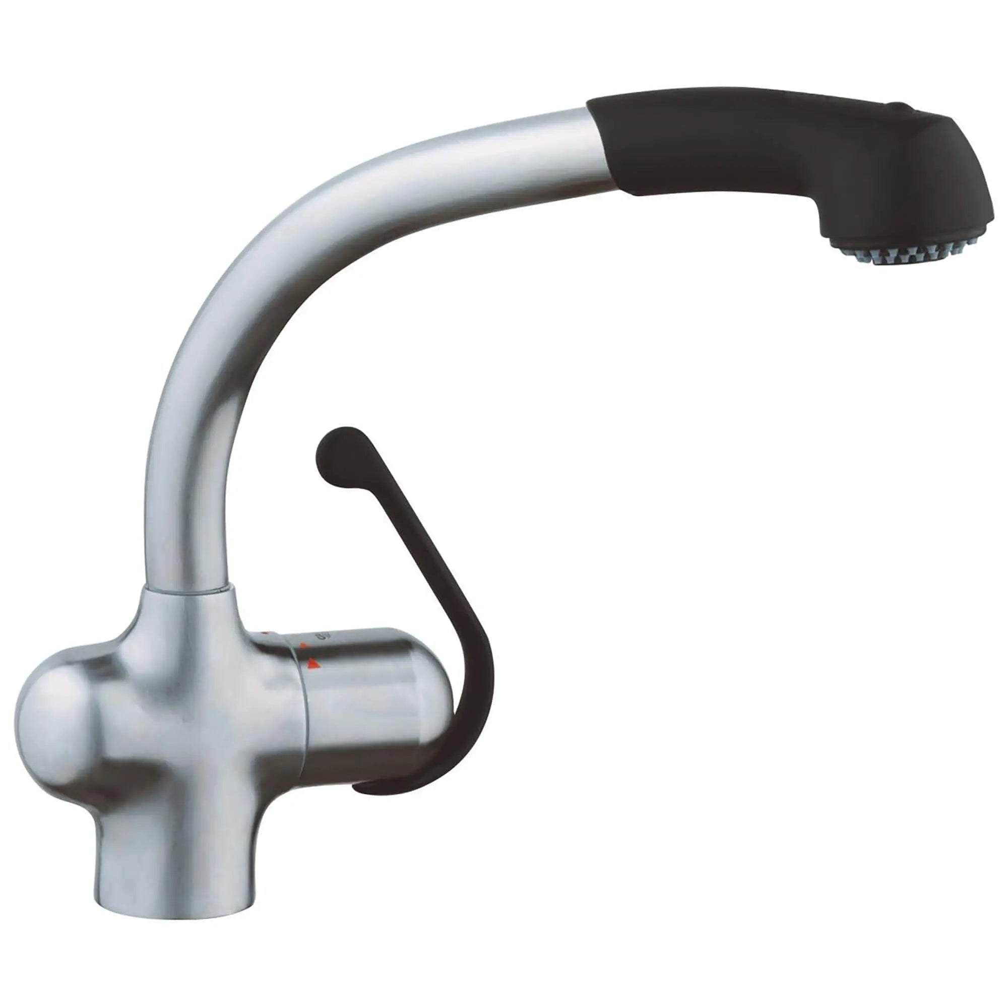 Ladylux Plus Robinet à douchette rétractable double jet pour évier principal // STAINLESS STEEL/SOFT BLACK // 15294_33759KD0-Ladylux_Plus-Single-Handle_Kitchen_Faucet_0_CDNwebp.webp