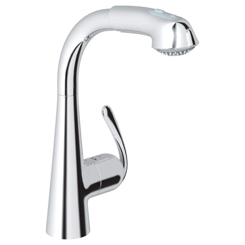 Ladylux³ Plus Robinet à douchette rétractable double jet pour évier principal - Chrome StarLight GROHE