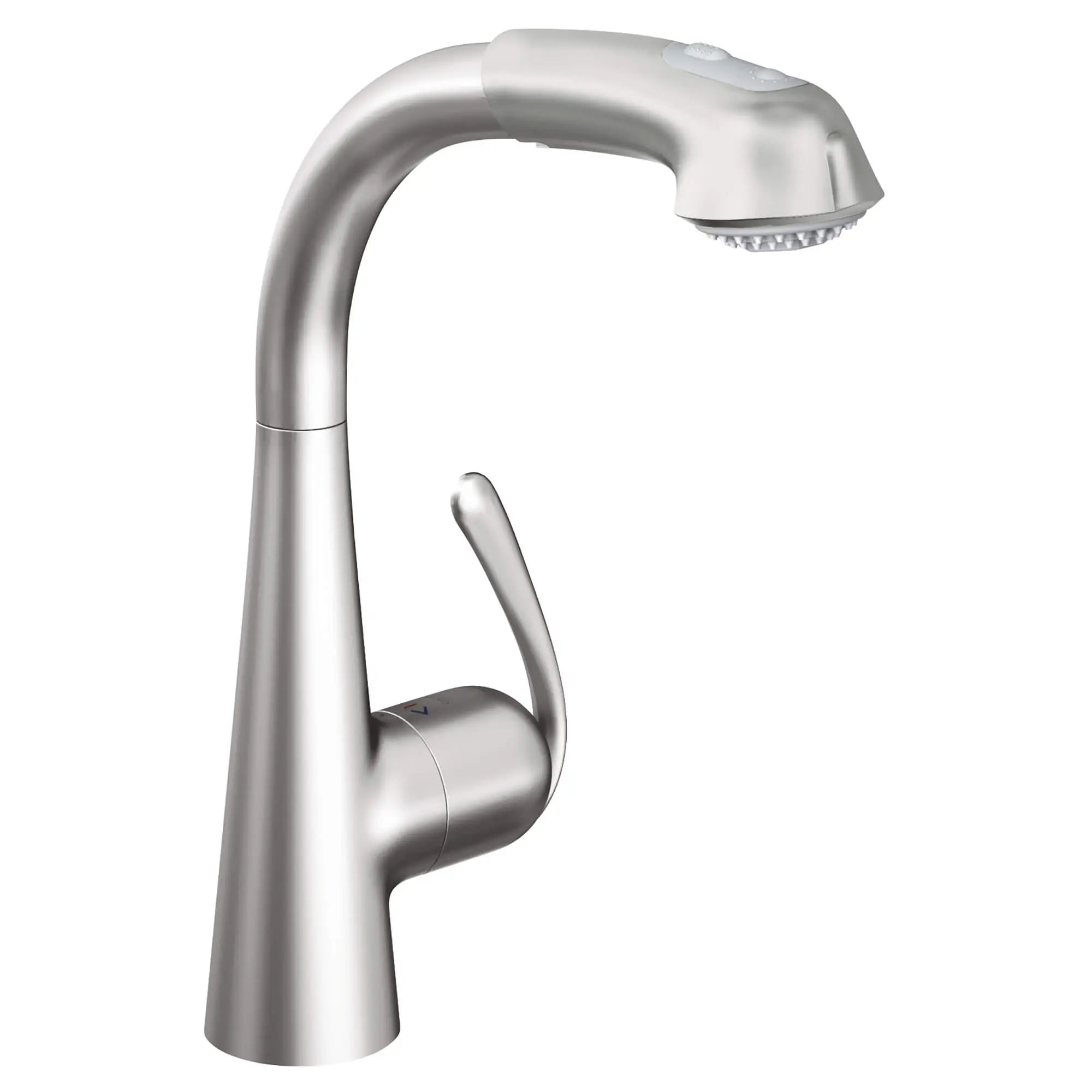 Ladylux³ Plus Robinet à douchette rétractable double jet pour évier principal // INOX // 15321_33893sd0-ladylux3-plus-single-handle-kitchen-faucet-grohe-realsteel_0_CDNwebp.webp