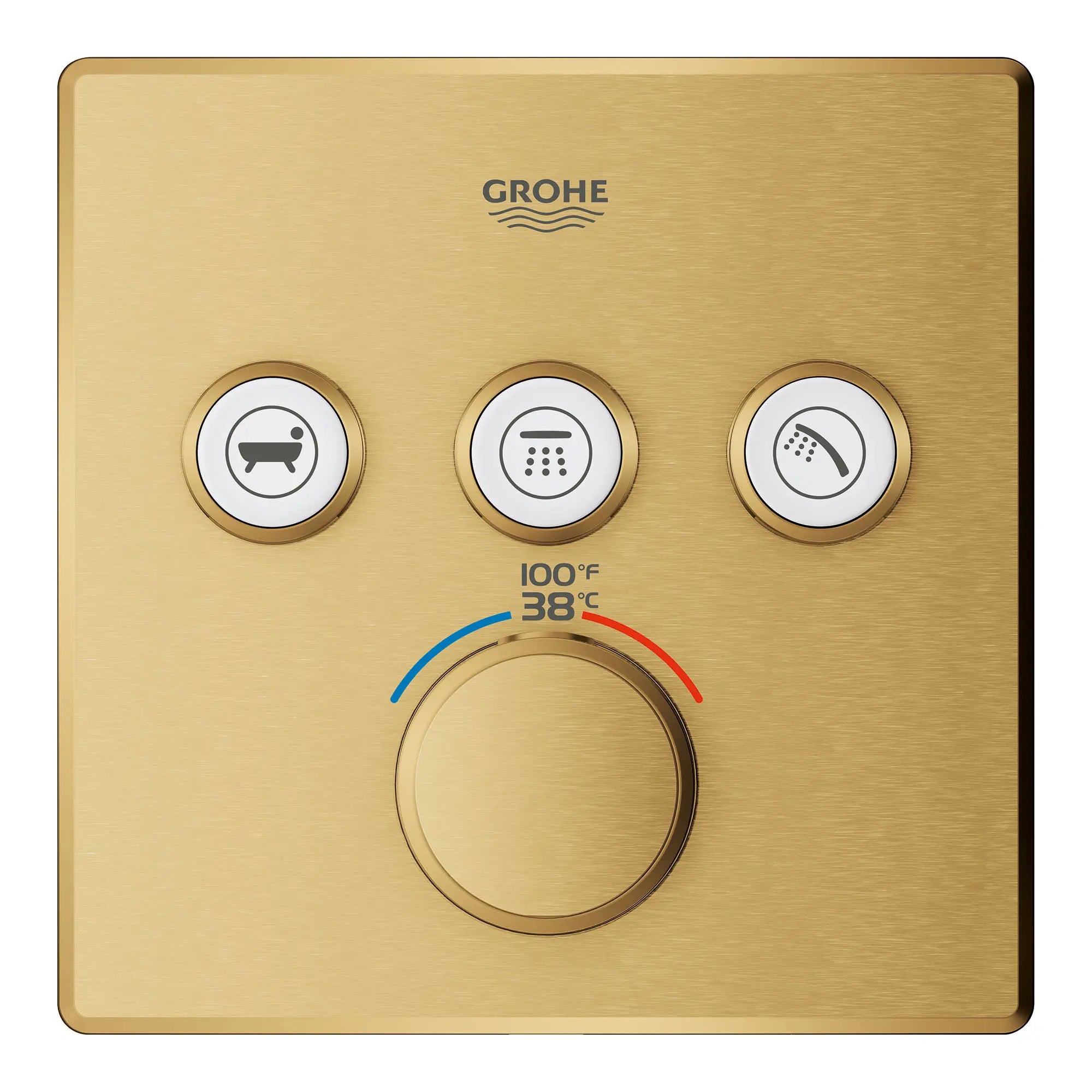 GrohTherm SmartControl Garniture de valve thermostatique à fonction triple // AUBE FRAÎCHE BROSSÉ // 153517_29142GN0_1_0_CDNwebp.webp