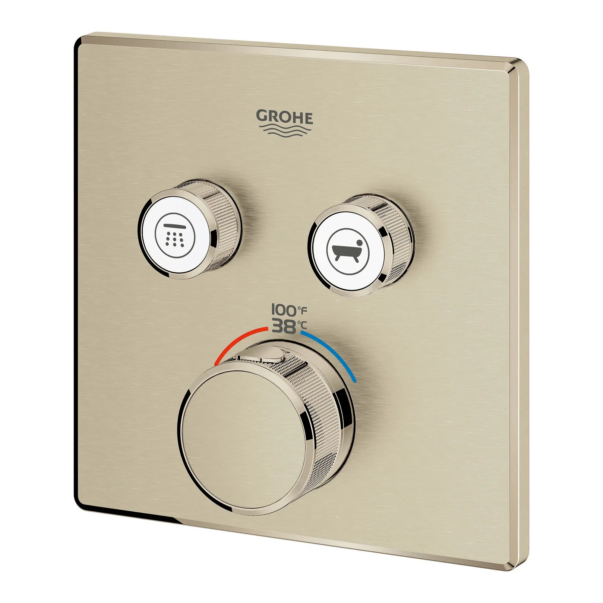 GrohTherm SmartControl Garniture de valve thermostatique à fonction double // NICKEL BROSSÉ INFINITYFINISH // 153595_29141EN0_2_0_CDNwebp.webp