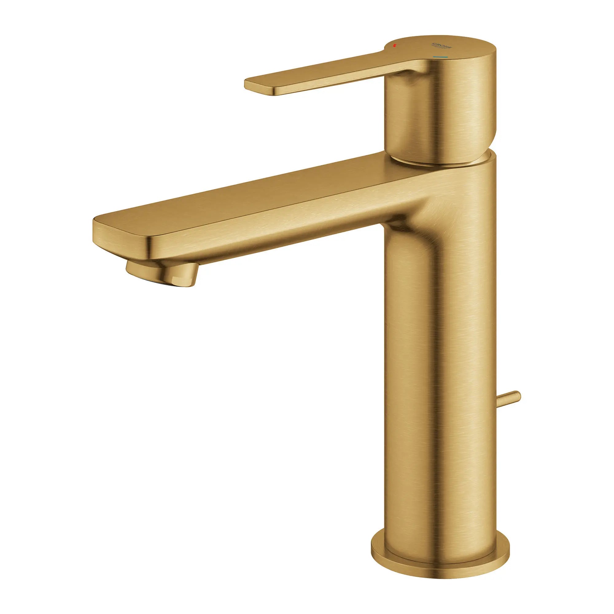 Lineare Robinet monotrou pour salle de bain, à poignée simple, taille P, 4,5 L/min (1,2 gpm) // AUBE FRAÎCHE BROSSÉ // 153625_23794GNA_1_0_CDNwebp.webp