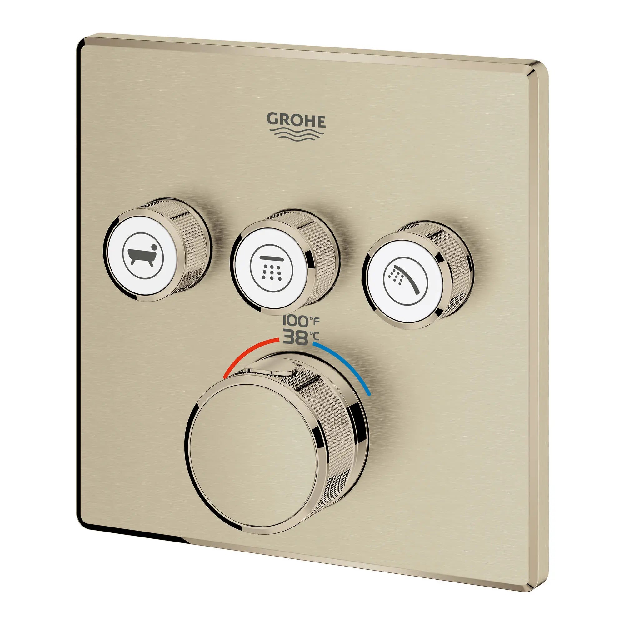 GrohTherm SmartControl Garniture de valve thermostatique à fonction triple // NICKEL BROSSÉ INFINITYFINISH // 153706_29142EN0_2_0_CDNwebp.webp