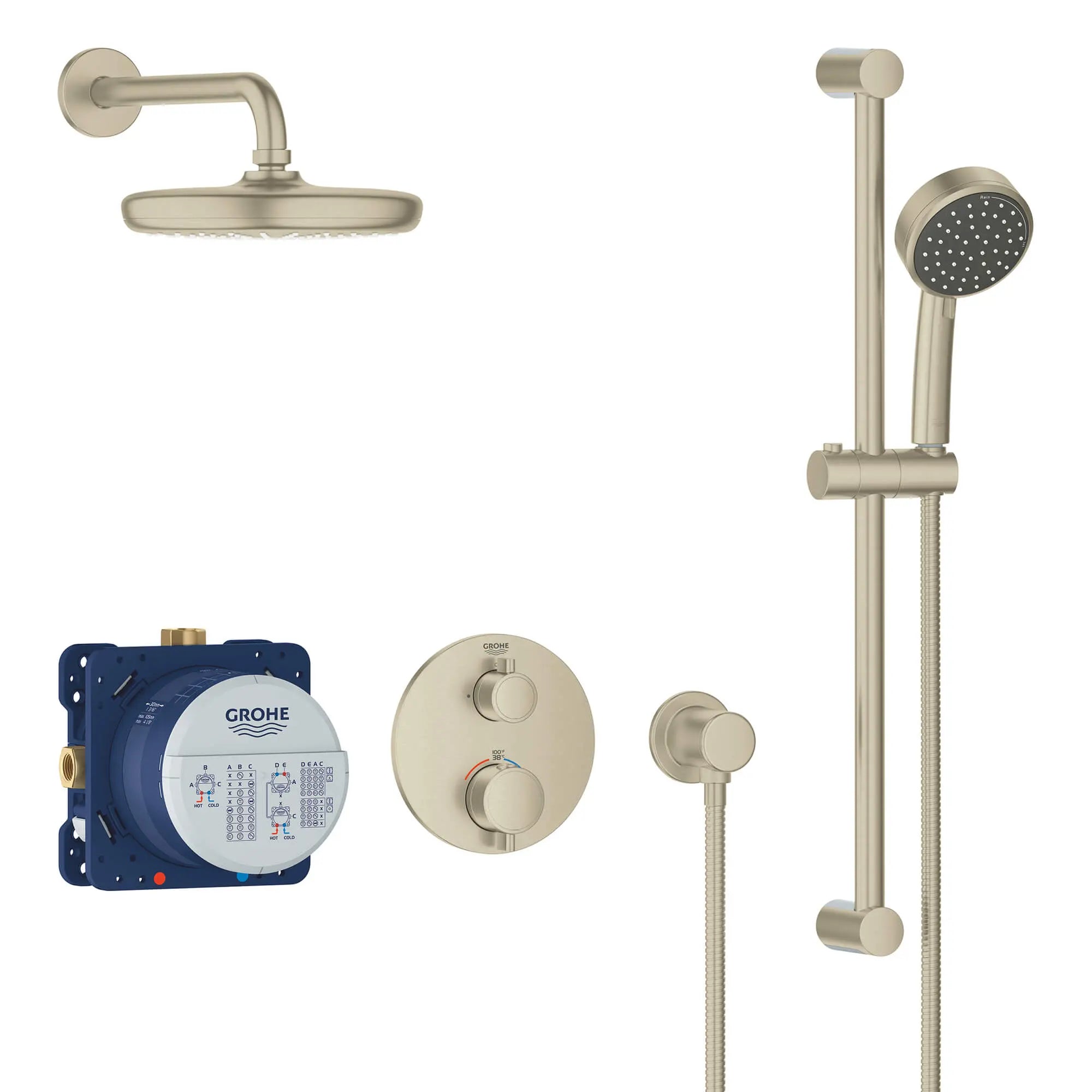 Ensemble de douche // NICKEL BROSSÉ INFINITYFINISH // 15387_34745en0-grohtherm-cube-shower-set-with-tempesta-210-brushed-nickel-infinityfinish-2_0_CDNwebp.webp