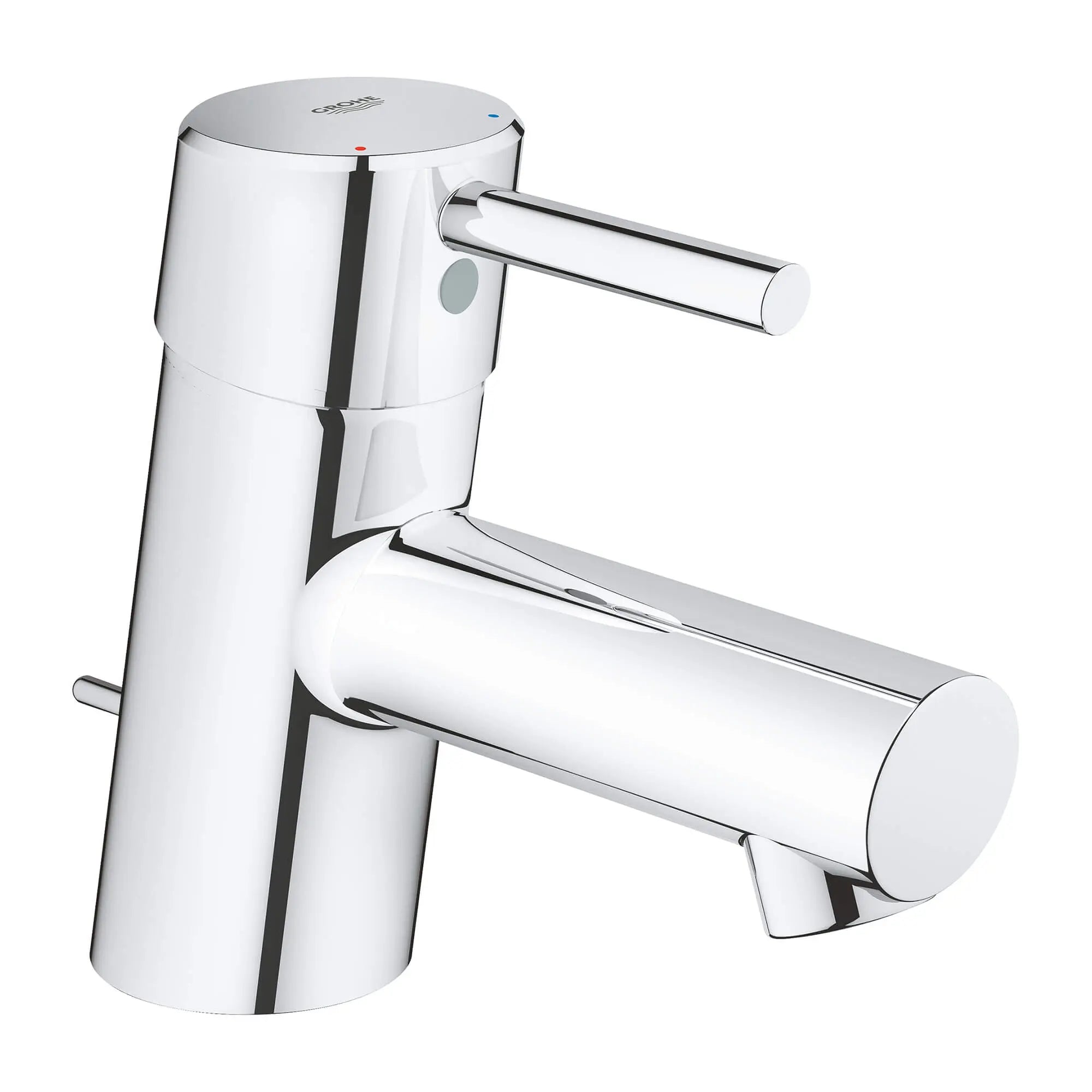 Robinet monotrou à poignée simple pour salle de bain 4,5 L/min (1,2 gpm), taille TP  // CHROME STARLIGHT GROHE // 15391_34702001-concetto-single-handle-bathroom-faucet-xs-size-starlight-chrome_0_CDNwebp.webp