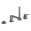 [19897A01] 4-Hole Single-Handle Deck Mount Roman Tub Faucet with 1.75 GPM (6.6 L/min) Hand Shower - GROHE StarLight Chrome